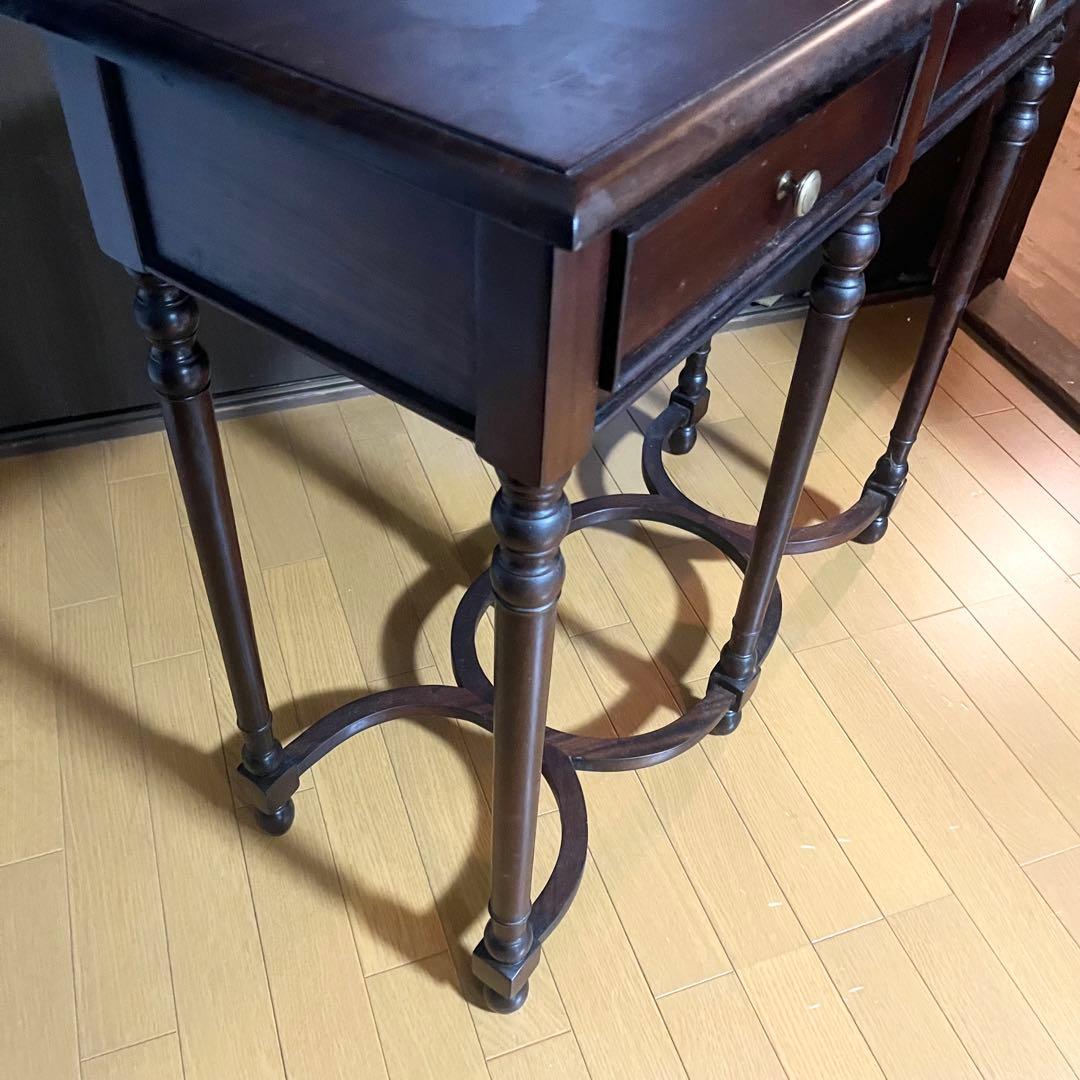 アンティーク家具調 コンソールテーブル アンティーク 飾り台 引出し付 英国家具