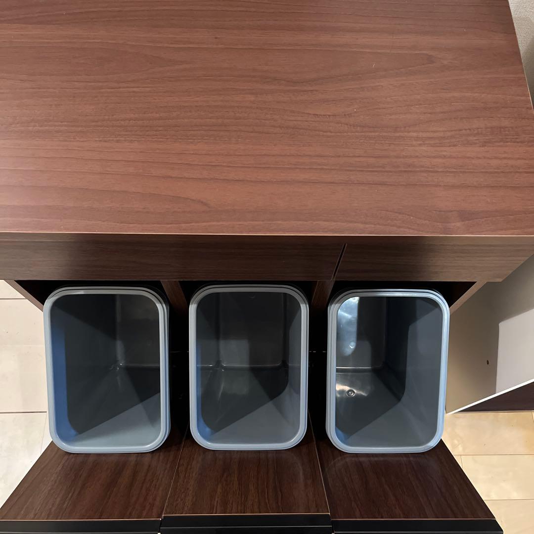 【3分別】ペールカウンター フラップ式ダストボックス ニトリ ゴミ箱