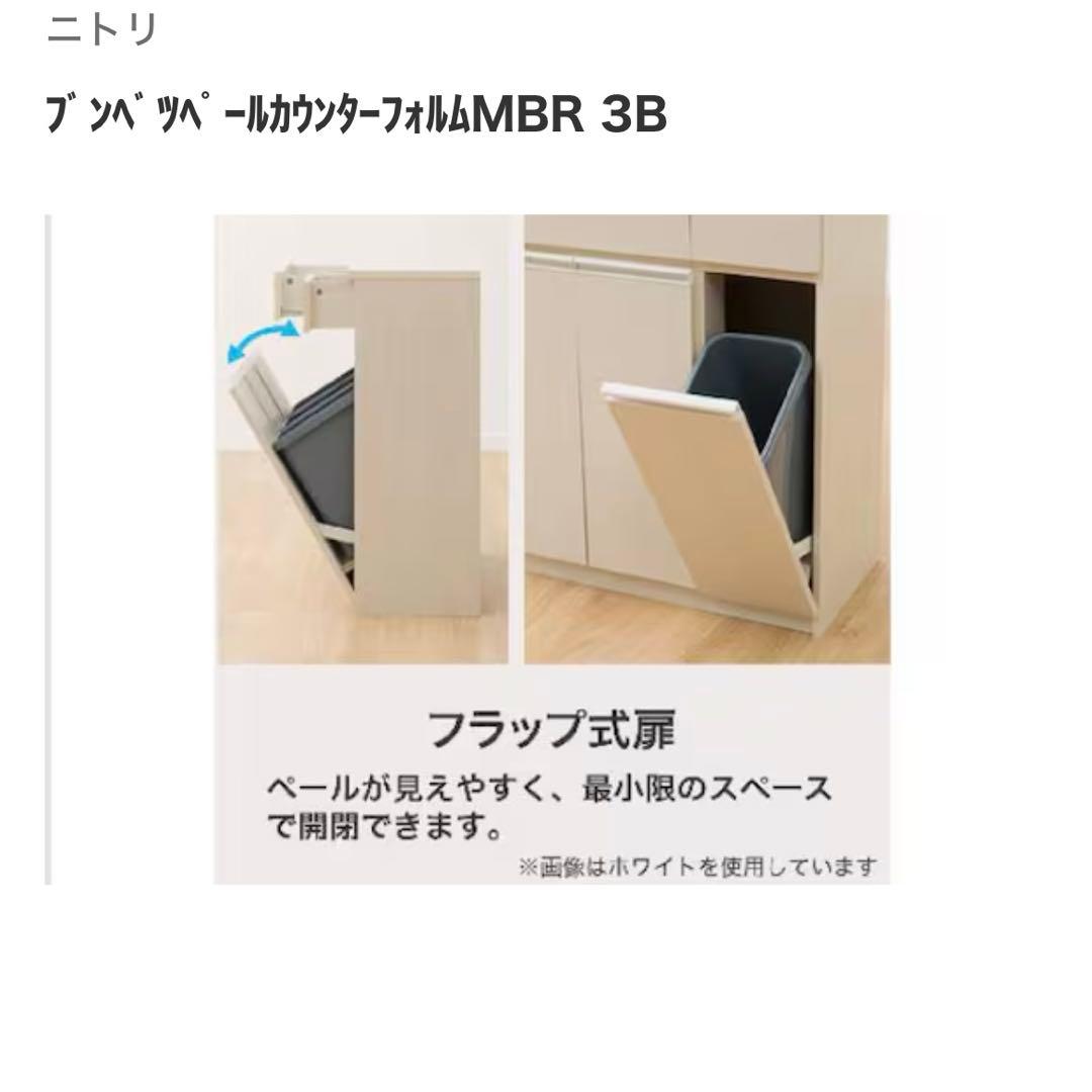 【3分別】ペールカウンター フラップ式ダストボックス ニトリ ゴミ箱