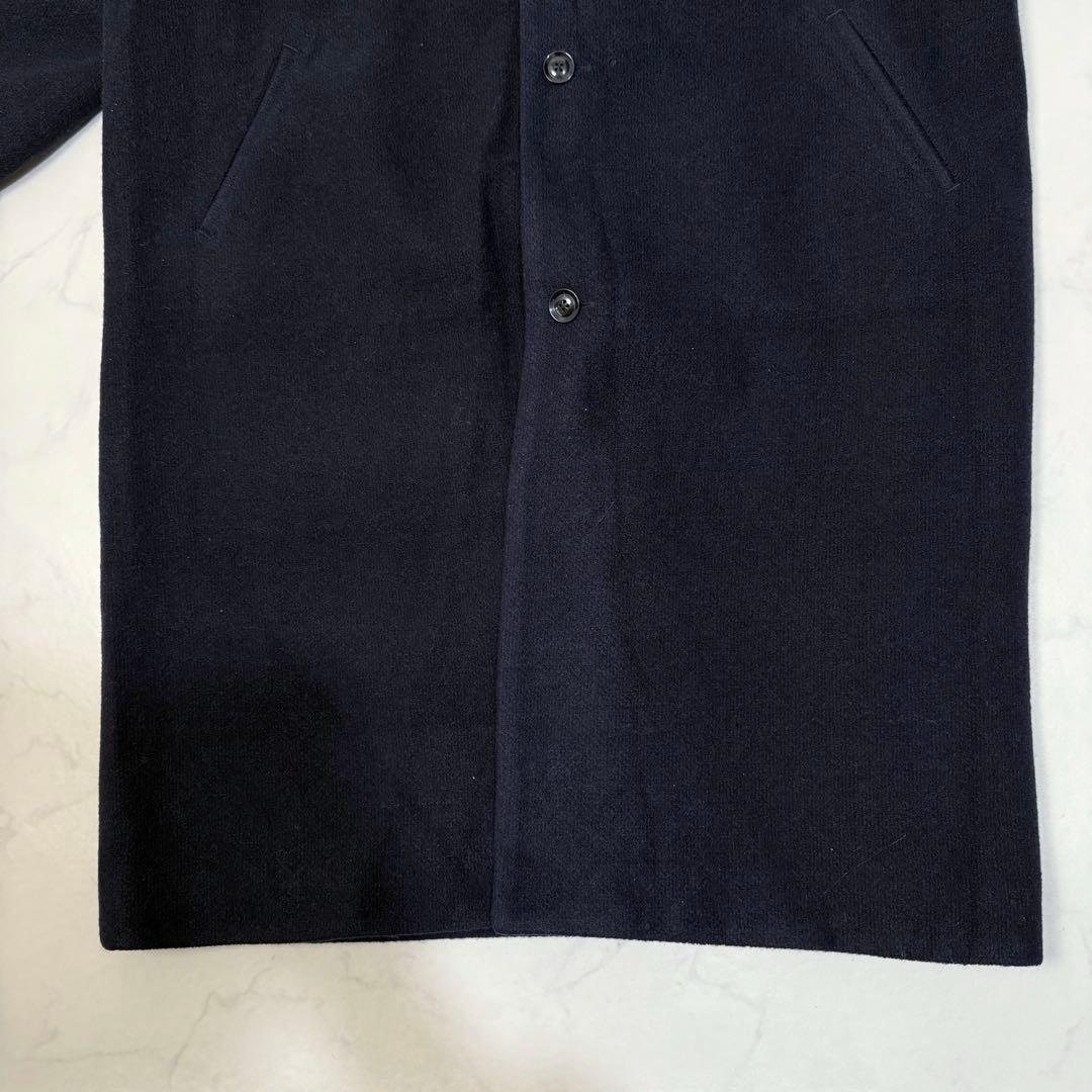 タグ付き 未使用品 ルーズスリーブ バルカラー コート ネイビー L