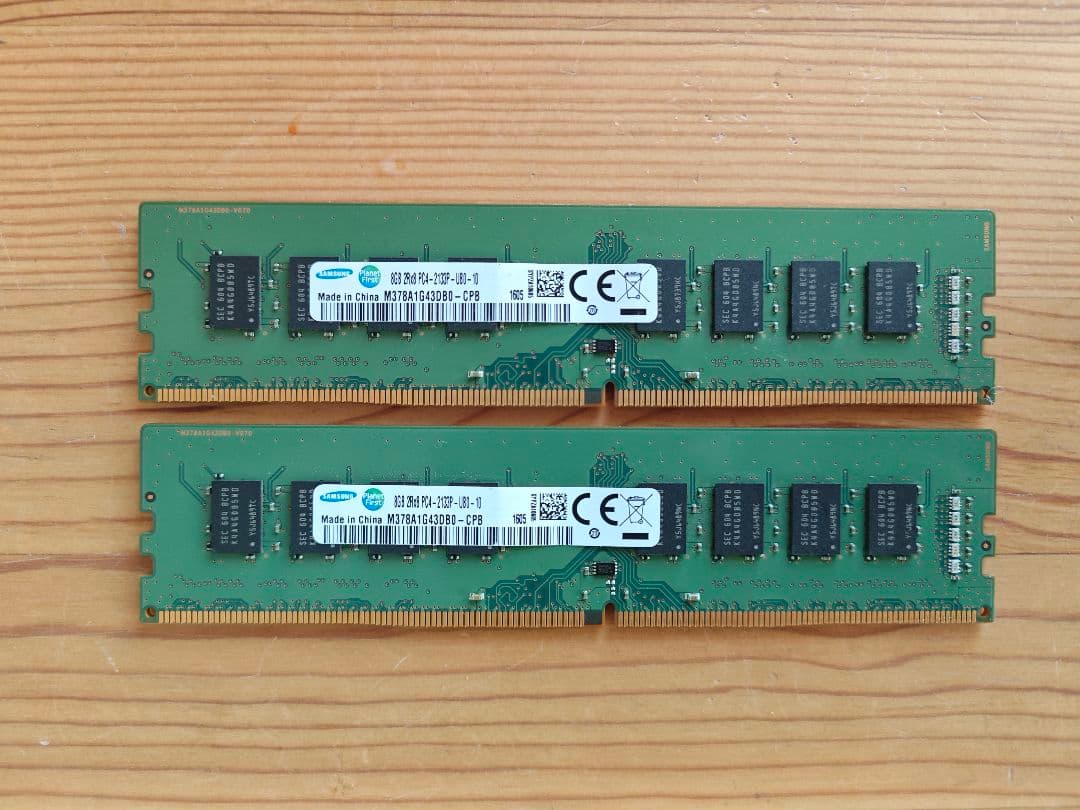 Samsung DDR4 8GBx2(16Gb)メモリ 2133MHz