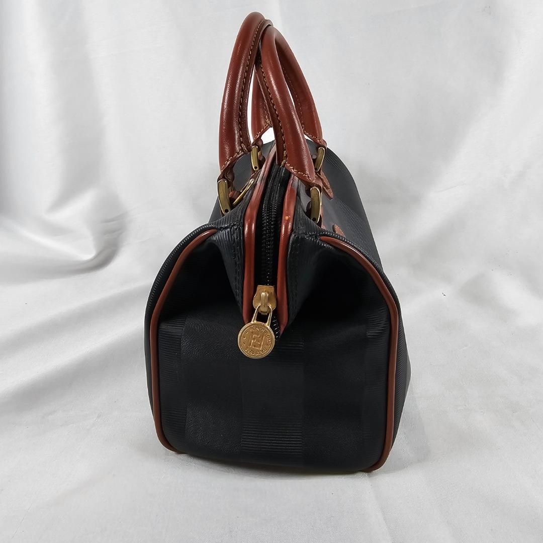 FENDI フェンディ ペカン ミニボストン ヴィンテージ 黒茶