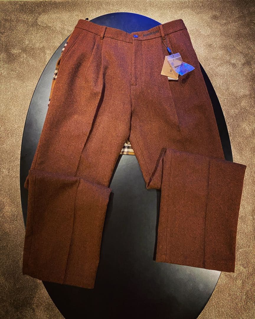 Burberry ブラウン チェック柄 スラックス