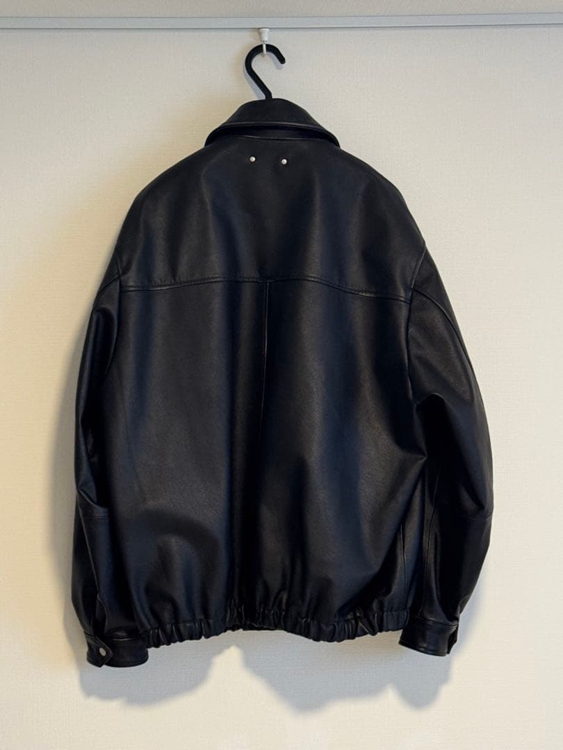 ジャケット・アウター ssstein COW LEATHER VINTAGE ZIP JACKET M