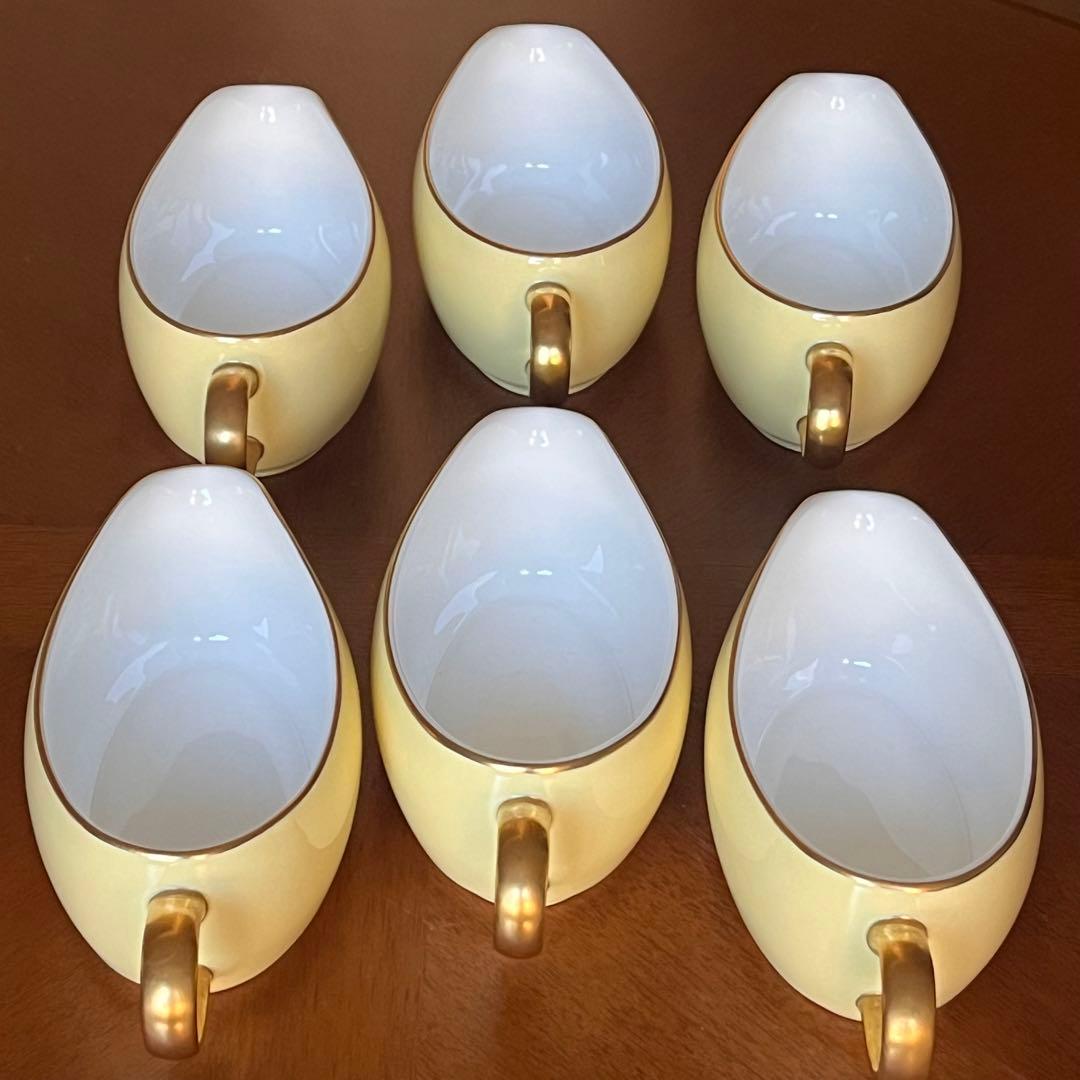 【美品】札幌グランドホテル★色蒔きクリーム風★ソースボート　6個