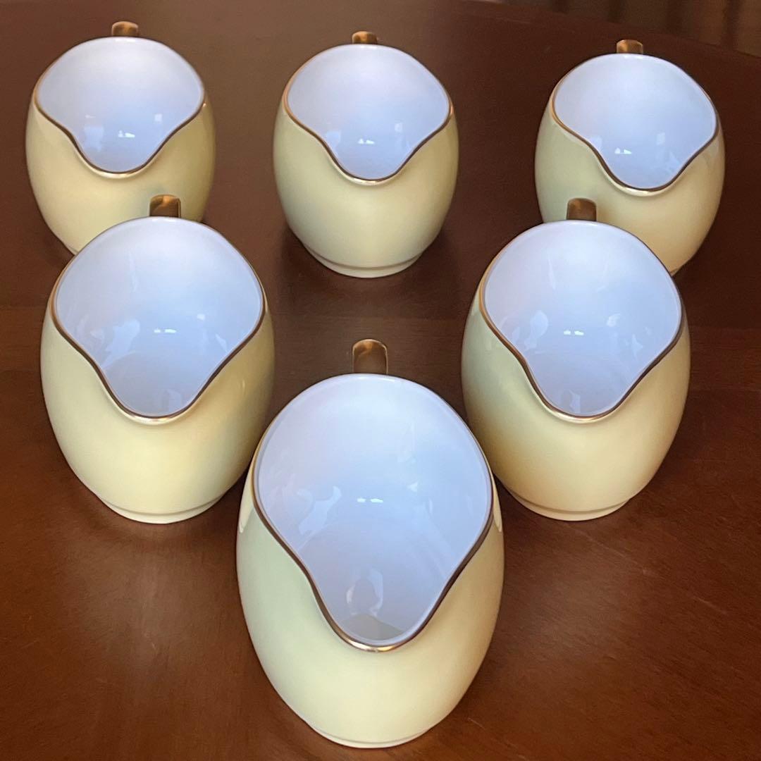 【美品】札幌グランドホテル★色蒔きクリーム風★ソースボート　6個