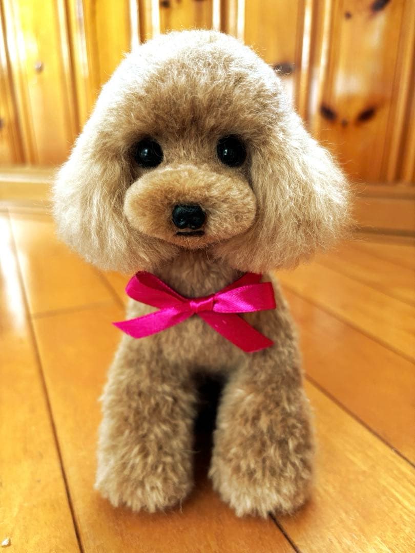 毛糸+羊毛フェルト トイプードル