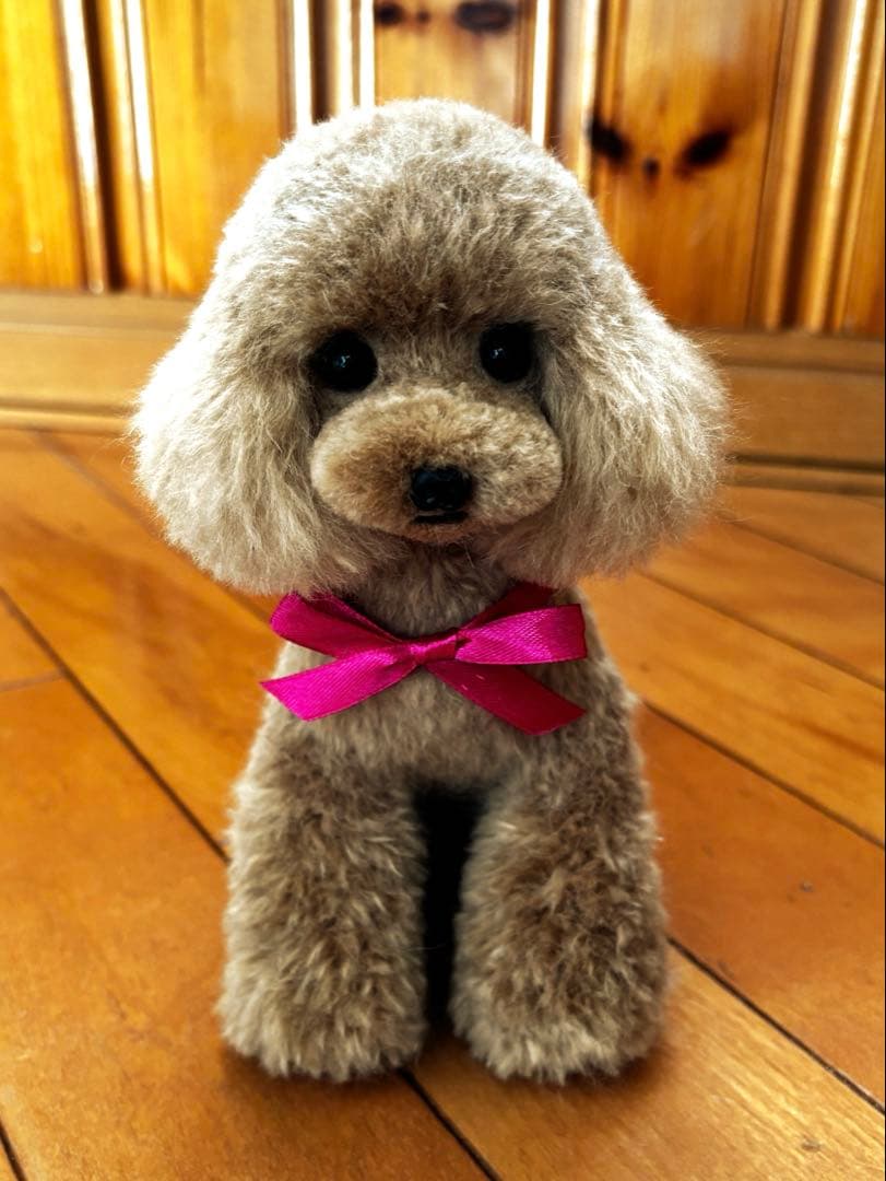 毛糸+羊毛フェルト トイプードル