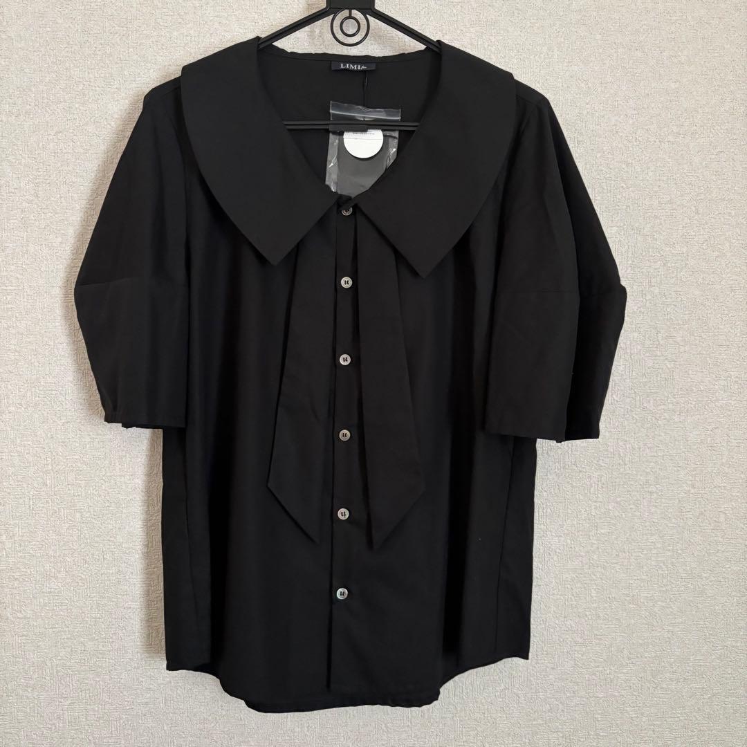 新品タグ付き　LIMI feu リミフゥ ブラック半袖シャツ　ヨウジヤマモト