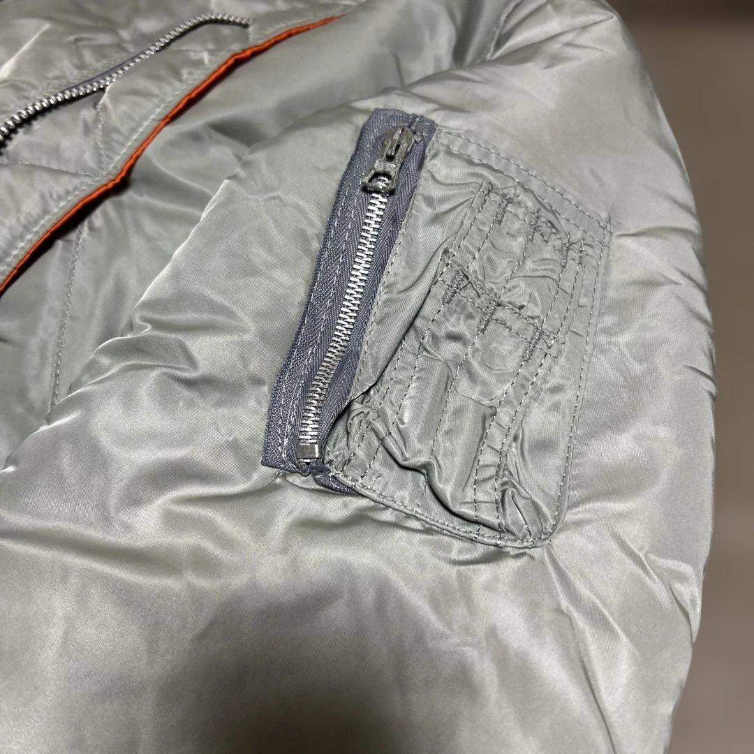 90s ALPHA USA製 MA-1 シルバー Lサイズ　『デッドストック』