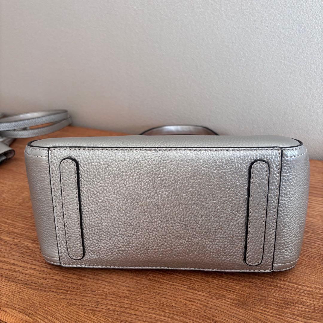 BARCOS レザー シルバー トートバッグ ポーチ パスケース ポシェット