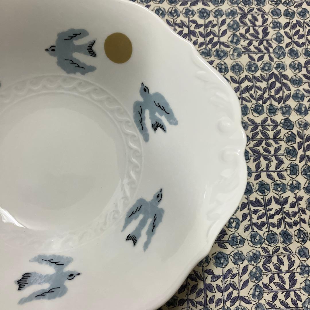 ミナペルホネン　ジノリ　伊勢丹限定　ワンダフルムーン　手付きボウル ステッカー付