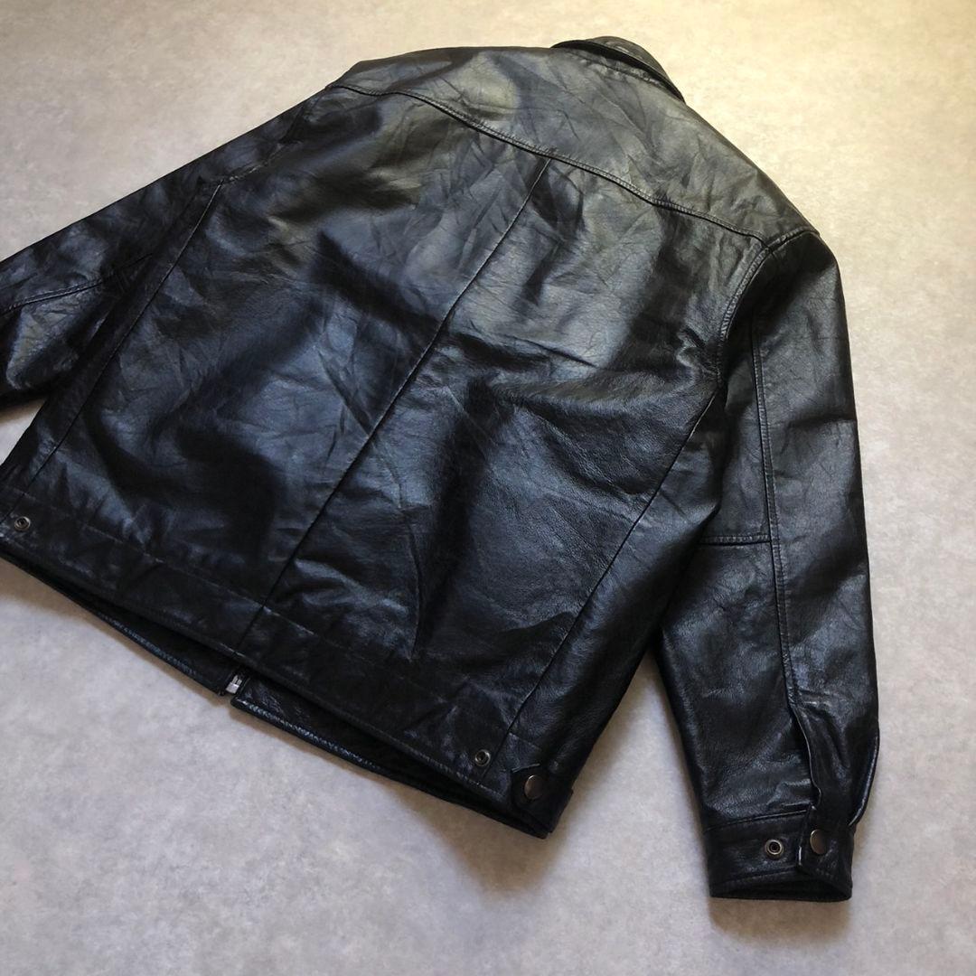 90sヴィンテージ レザーハリントンジャケット ボアライナー完備 2WAY仕様