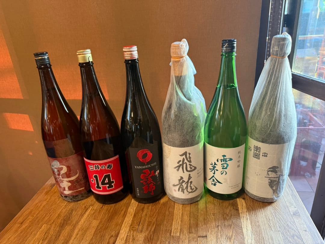 日本酒６本セット　 紀土、三井の寿、山法師、飛龍、雪の茅舎、楽器正宗