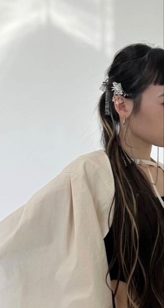 Tanaka Daisuke / crystal hair clip 右用