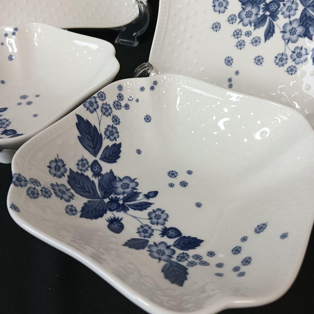 ウェッジウッド　ストロベリーブルーム　インディゴ　プレート　セット