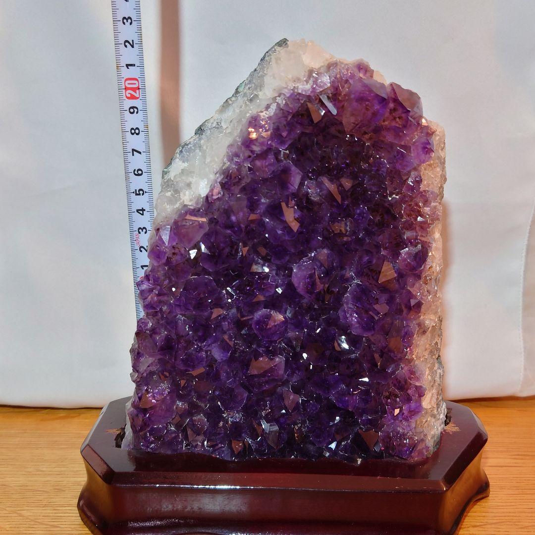 アメジスト クラスター 台座付 約3.1kg 紫水晶 原石 パワーストーン 鉱物