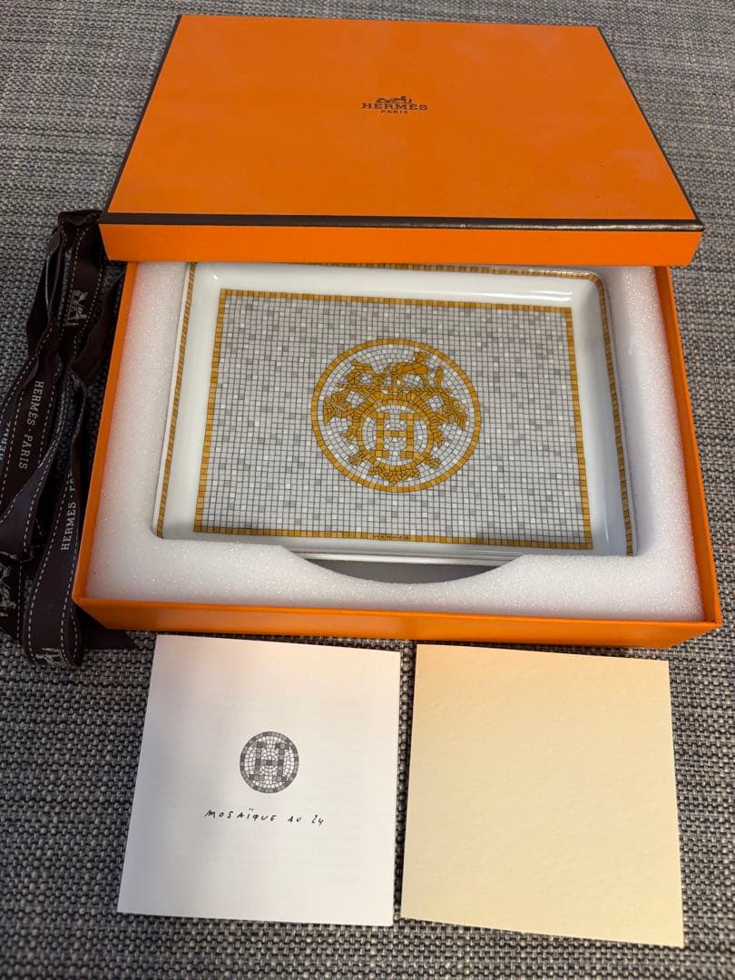 新品★HERMES トレー 〈モザイク 24〉ゴールド