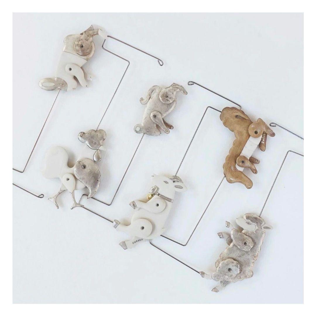 竹村聡子　Satoko Takemura 銀獣マリオネット　ウサギ白