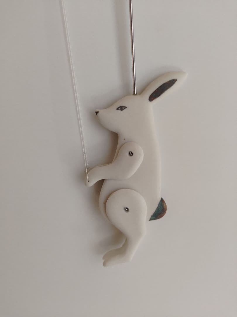 竹村聡子　Satoko Takemura 銀獣マリオネット　ウサギ白