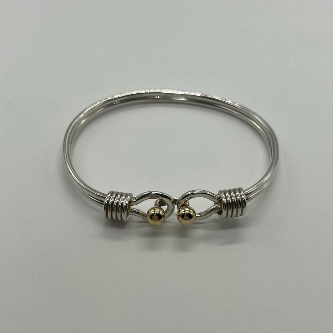 ティファニー TIFFANY ダブルフックアンドアイ バングル 14K コンビ