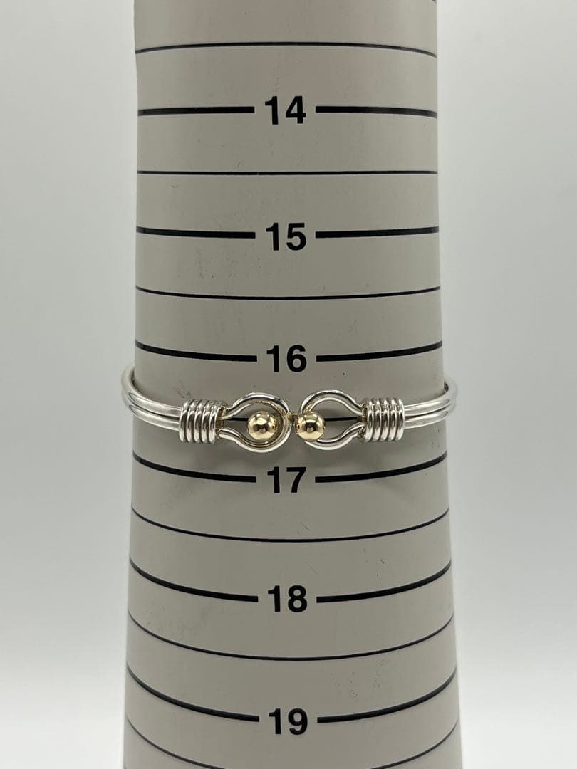 ティファニー TIFFANY ダブルフックアンドアイ バングル 14K コンビ