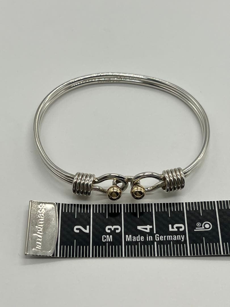 ティファニー TIFFANY ダブルフックアンドアイ バングル 14K コンビ