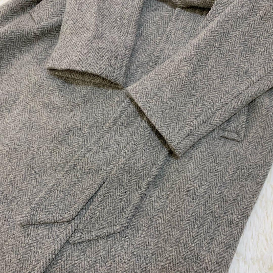 ポロ ラルフローレン ウール 100% ヘリンボーン ロング コート ベルト