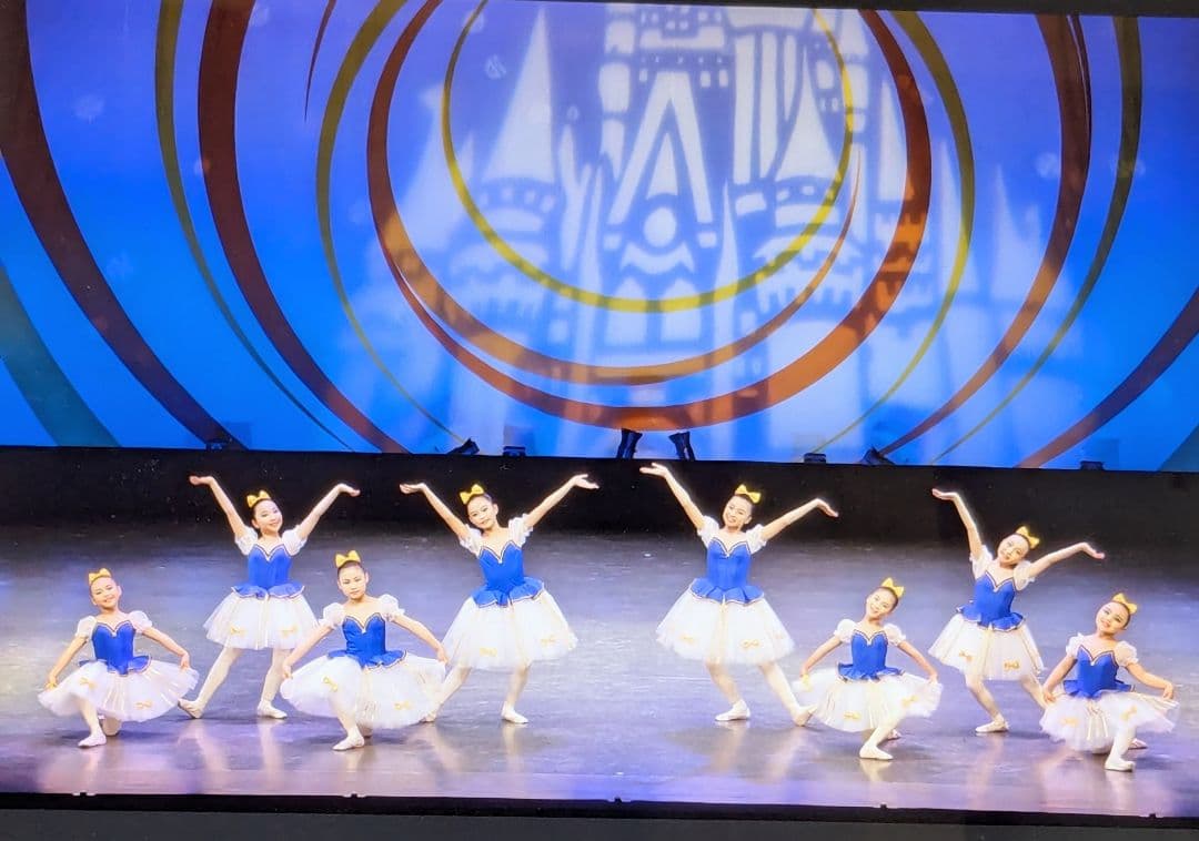 バレエ衣裳/ジュニア 青&白スカート　12着セット　頭飾り付き