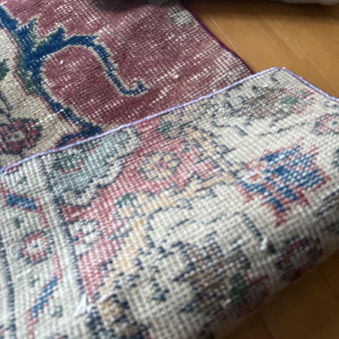 50.5×100.5 ボタニカルマット　アンティーク　トルコヴィンテージラグ