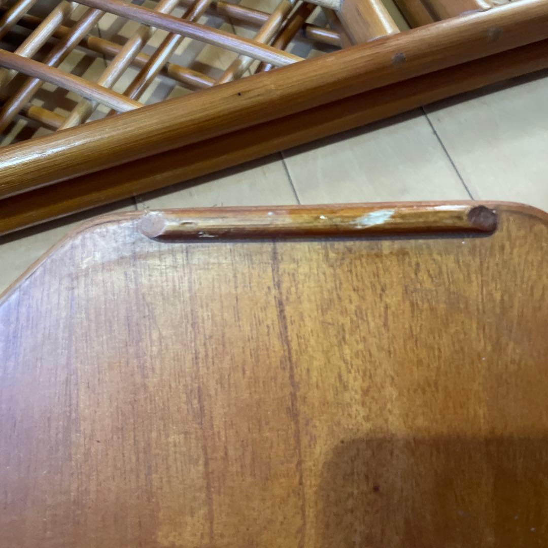 籐 ラタン チェスト三段 レトロ コーナーラック パーテーション 折りたたみ式