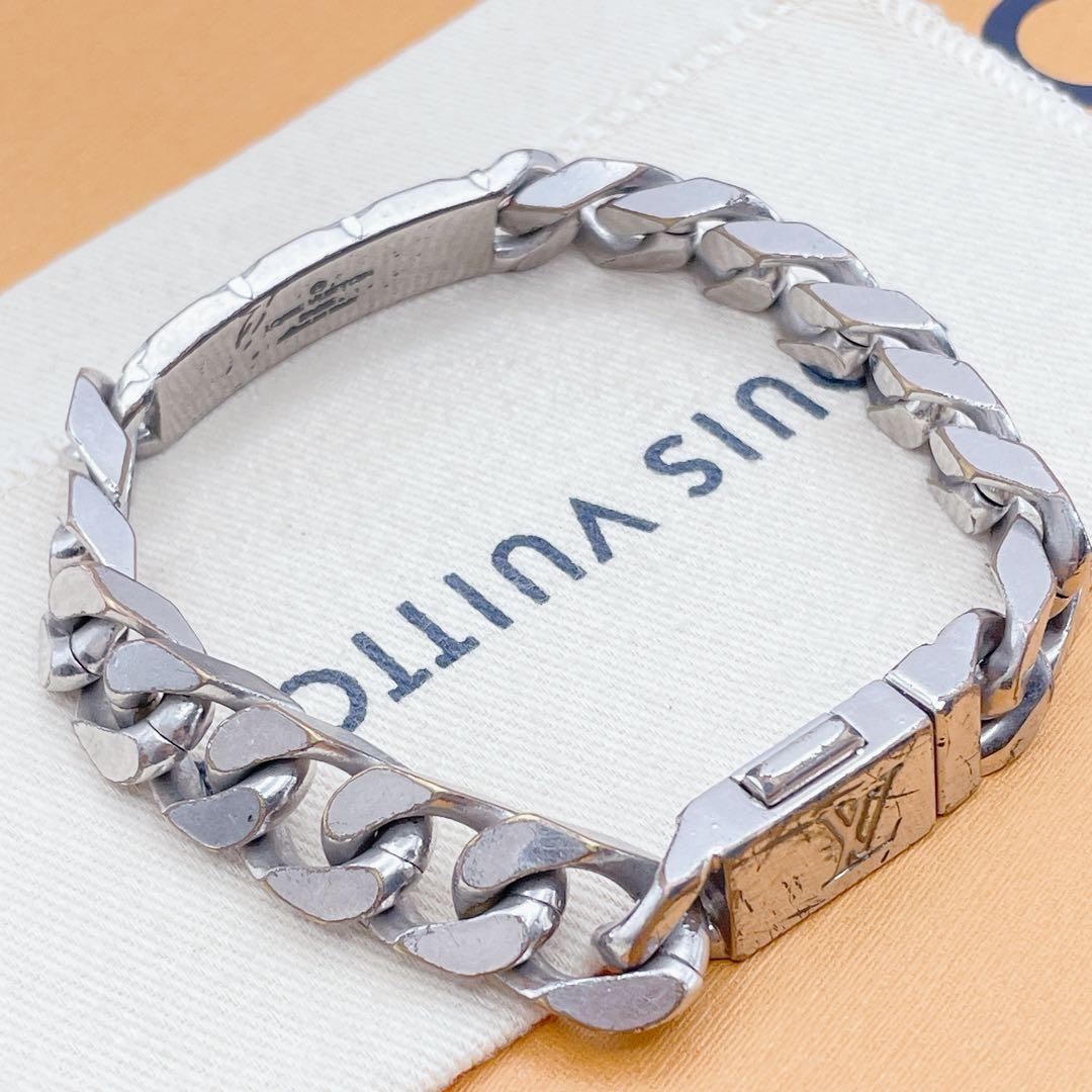 LOUIS VUITTON ブレスレット　チェーン　喜平　プレート　ID コリエ