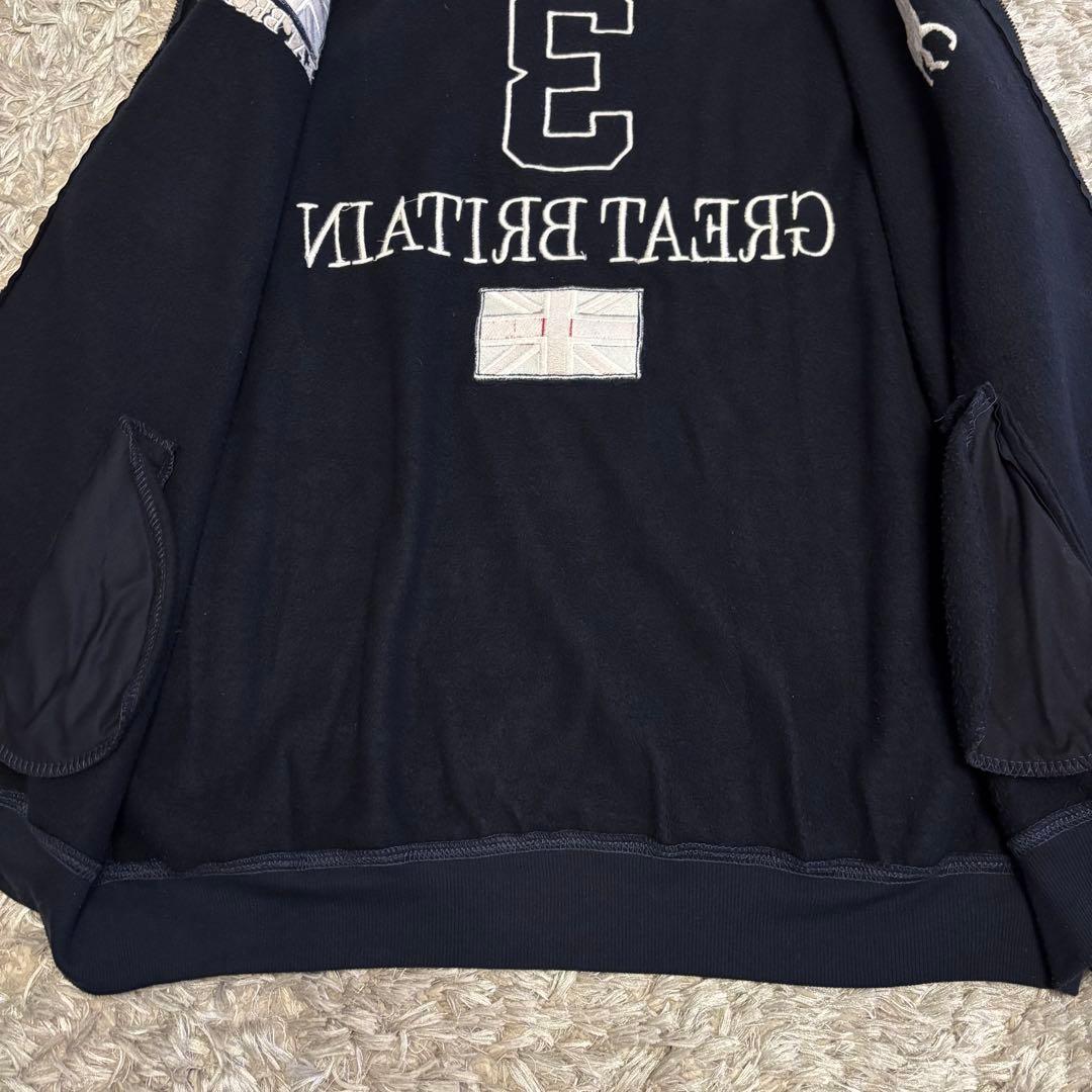 90sポロラルフローレン ネイビー ジップアップ スウェット イギリス 裏起毛