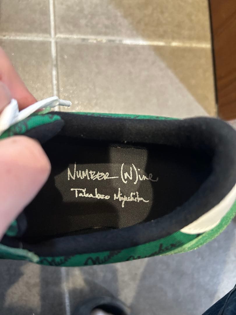 ナンバーナイン フェンダー 柄 ロゴ スニーカー