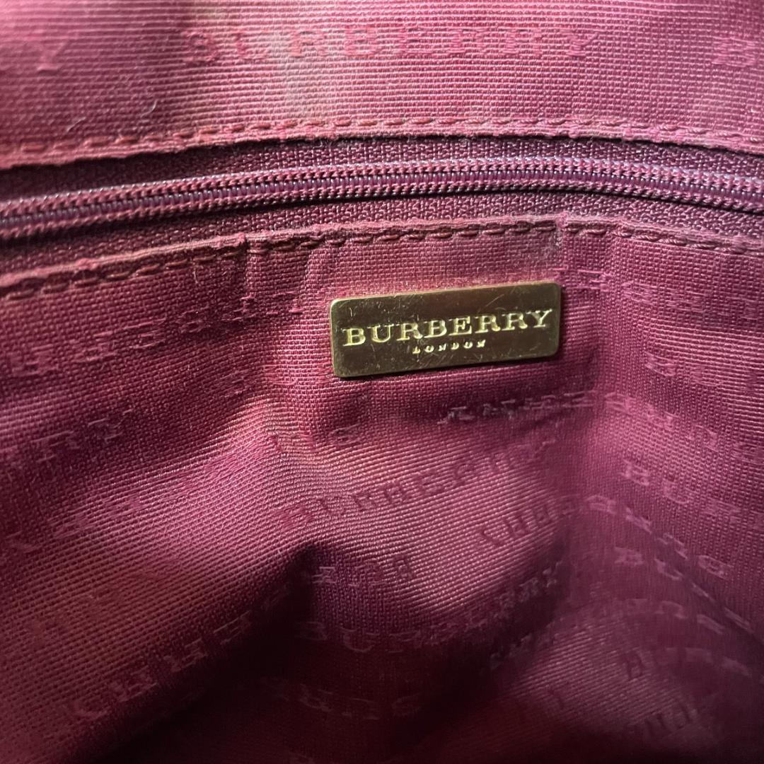 BURBERRY バーバリー ノバチェック ボストンバッグ 水色