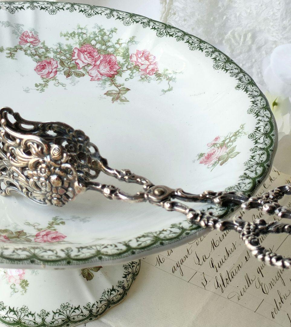 希少　美品　サンタマン　鈴蘭　薔薇　コンポティエ　フランスアンティーク