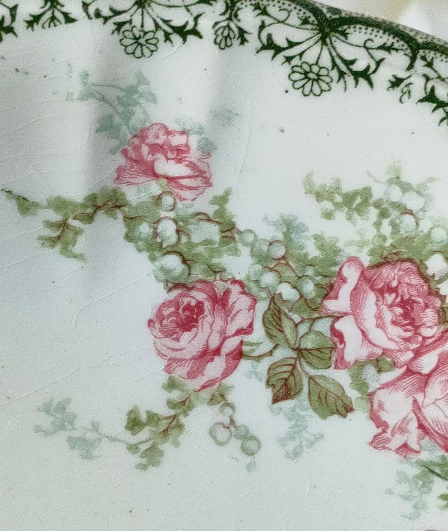 希少　美品　サンタマン　鈴蘭　薔薇　コンポティエ　フランスアンティーク