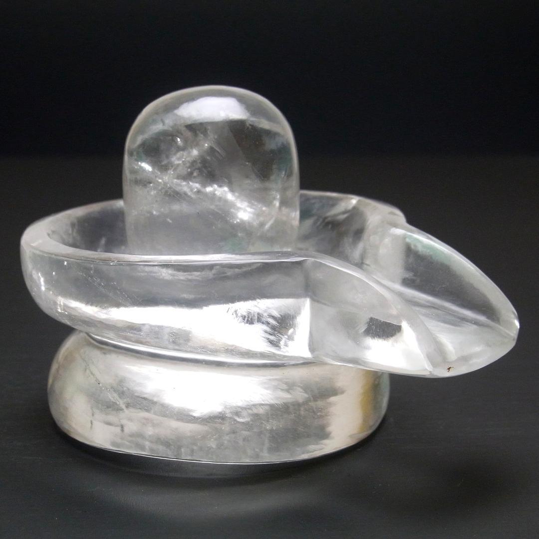 ネパール ガネーシュヒマール産 ヒマラヤン水晶製 シバリンガム 185g