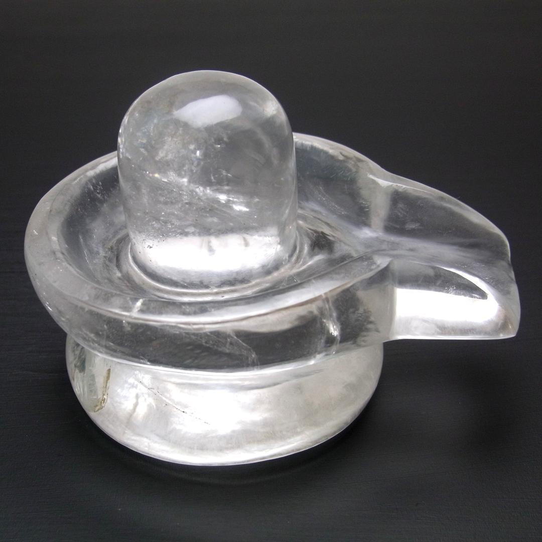 ネパール ガネーシュヒマール産 ヒマラヤン水晶製 シバリンガム 185g