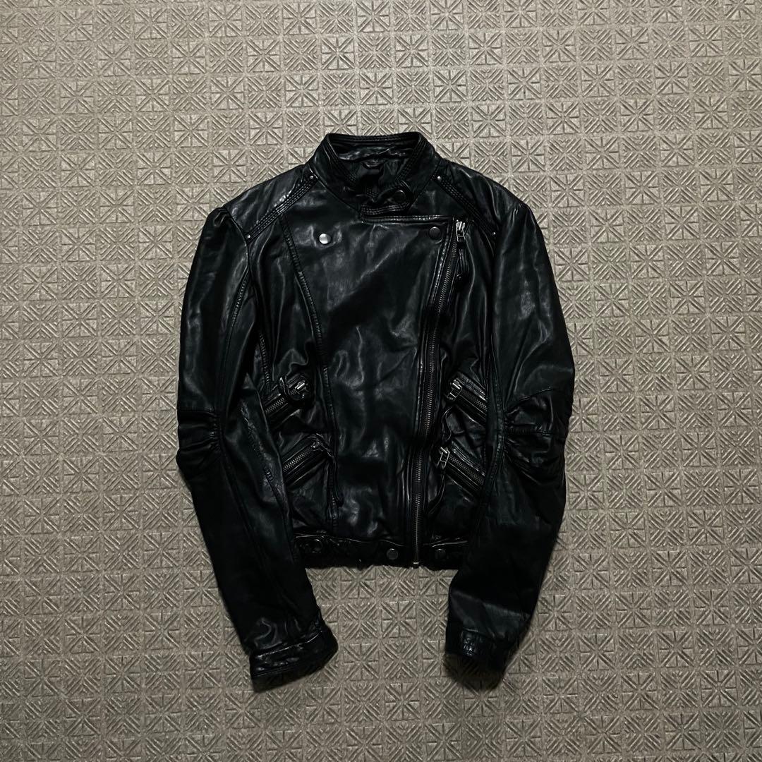 ジャケット・アウター opium darkwear mulch zip riders jacket