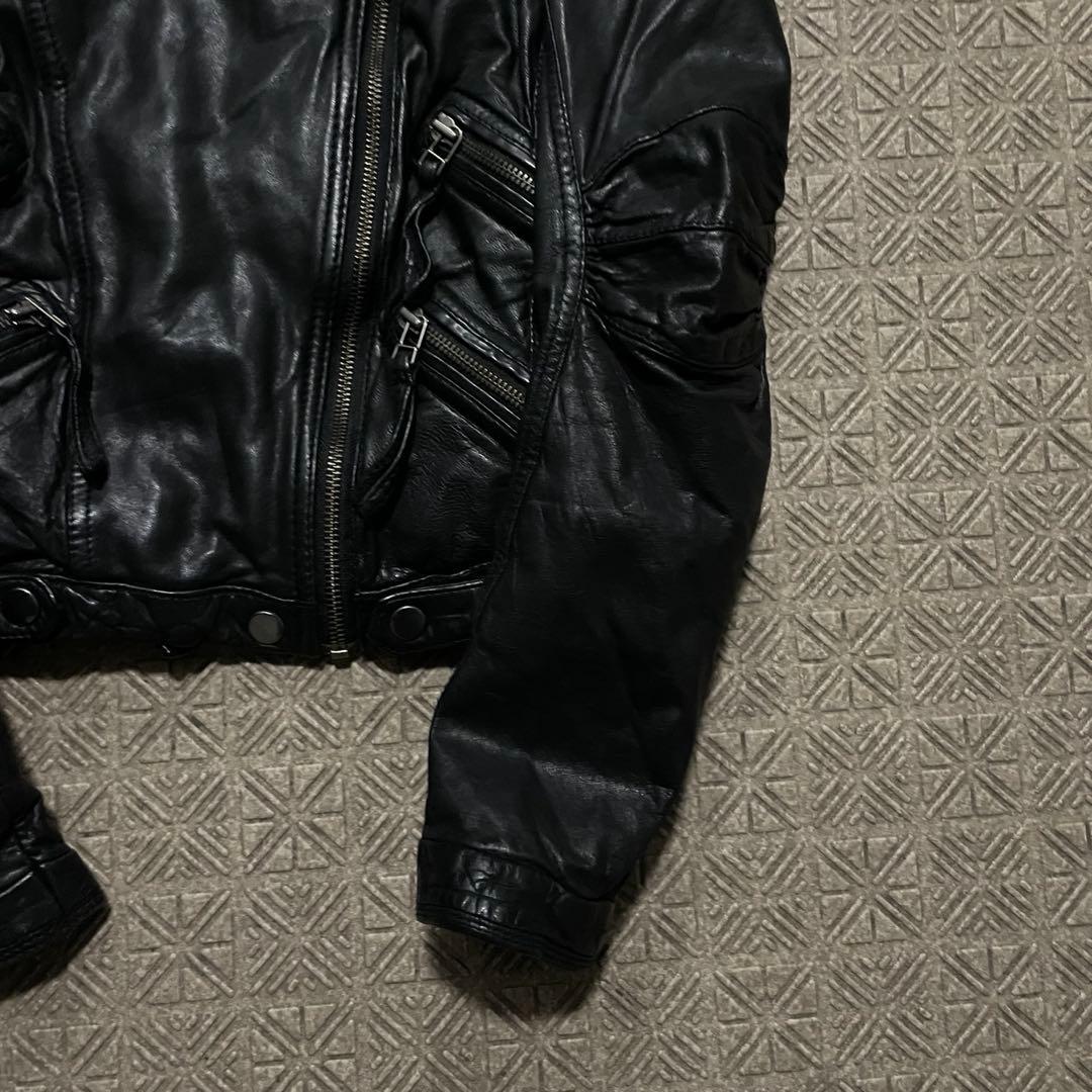 ジャケット・アウター opium darkwear mulch zip riders jacket