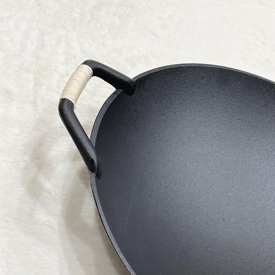 新品　未使用　岩鋳　南部鉄器　盛栄堂　中華鍋　32cm