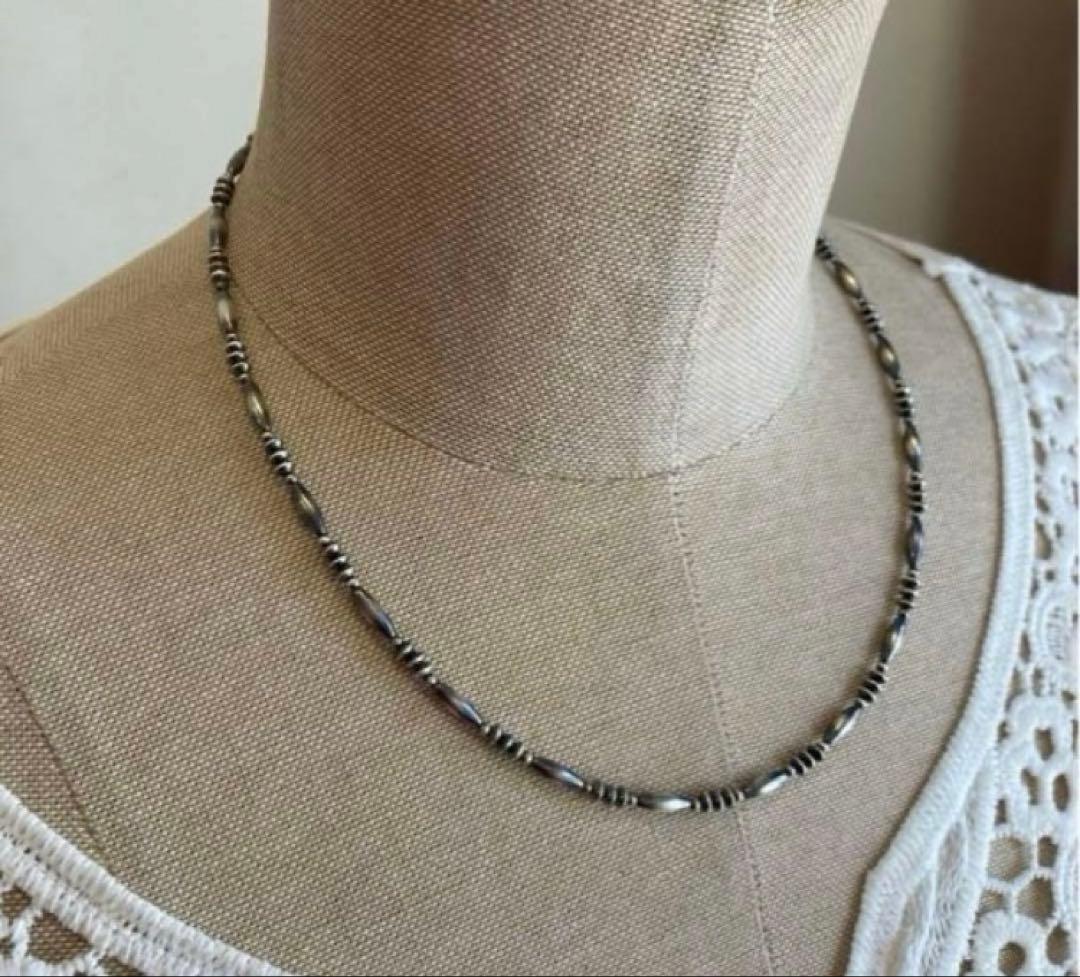 SV925製 ナバホパール　当店オリジナルデザインネックレス　44cm