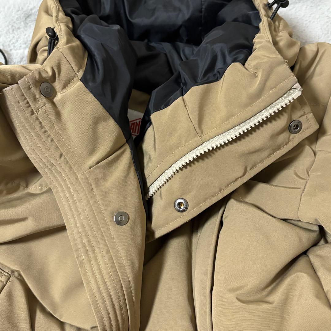 DANTON オーバーサイズ フーデッド ダウンジャケット　ベージュ　XS