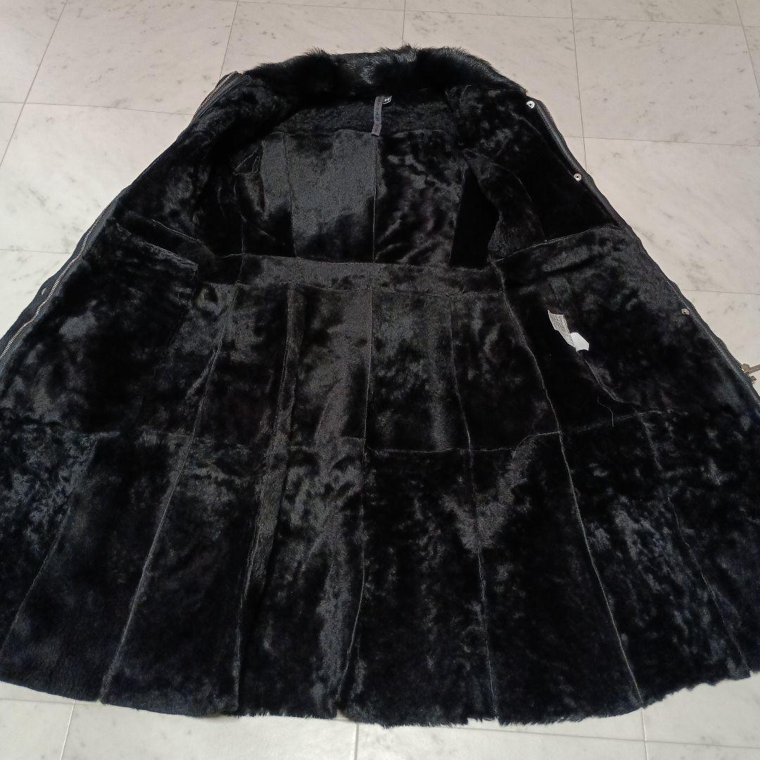 SPORTMAX CODEスポーツマックスコード レザーロングコート 裏ボア