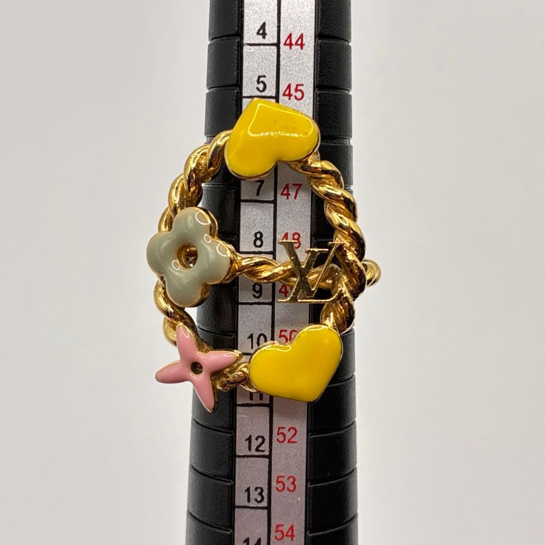 ルイヴィトン モノグラム バーグ スウィート リング 指輪 約8号 ゴールド系