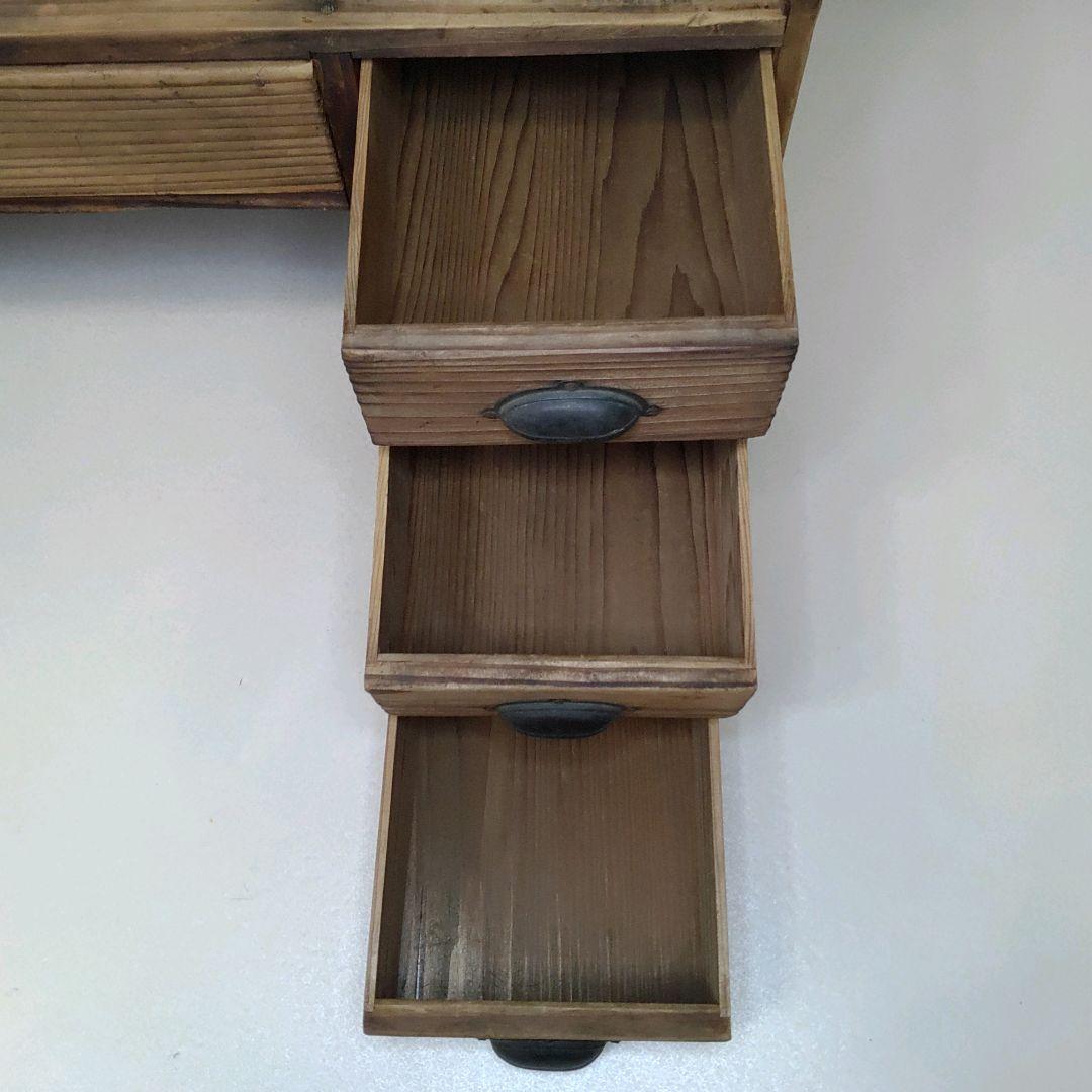 古家具 和机 文机 引出し 昭和レトロ アンティーク 送料無料