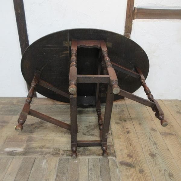 イギリス アンティーク 家具 ゲートレッグテーブル ダイニング 英国 6924d