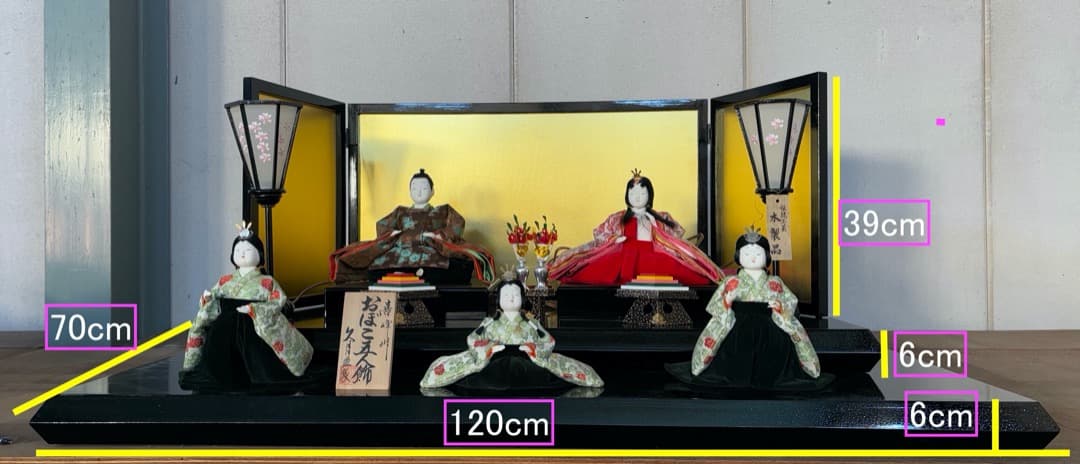 値下げ！ 喜峰作　おぼこ五人飾　久月監修　貴重　ベルベット衣装