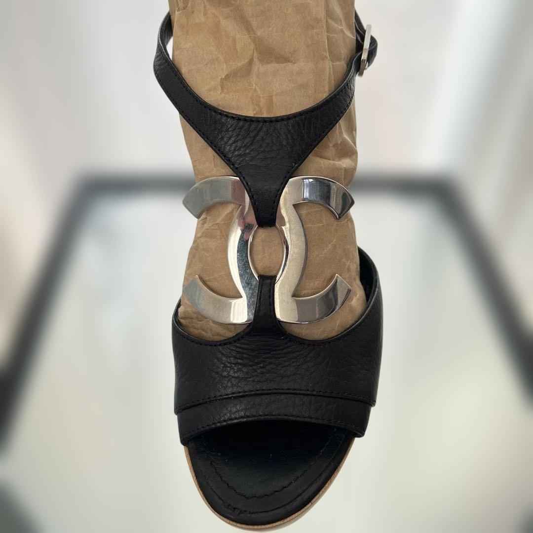 【希少】CHANEL ココマークレザーヒール　36size